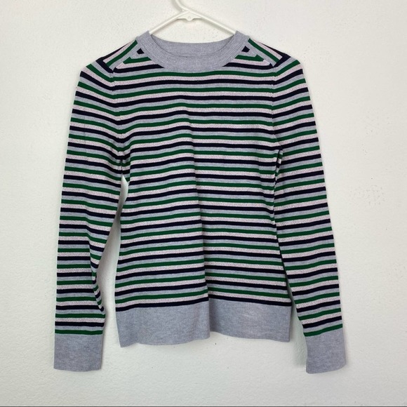 JoosTricot Metallic Striped Stretch-knit Sweater Long Sleeve Medium - Picture 2 of 9